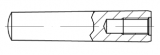 25 Stück Kegelstifte mit Innengewinde DIN 7978 - geschliffen (Ausführung A) - blank - 6 x 16 mm